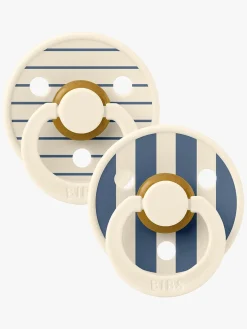 BIBS Studio Colour Sut 2-Pak Latex Str. 1 Rund, Pin/Ivory Steel Blue Mix