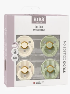 BIBS Studio Colour Sut 4-pak Latex Str. 2, Pin Ivory Vanilla/Pin Sage