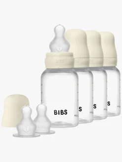 BIBS Sutteflaske Silicone 4-pak 150 ml, Ivory