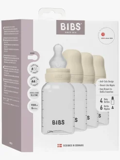 BIBS Sutteflaske Silicone 4-pak 150 ml, Ivory