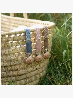 BIBS Suttesnor Pacifier Braid, Blush/Ivory