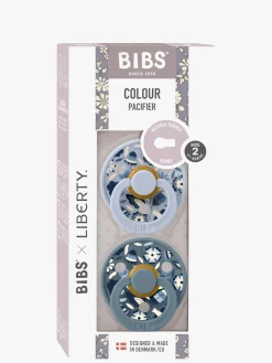BIBS x Liberty Colour Bobo Sut 2-pak Latex Str. 2, Dusty Blue Mix