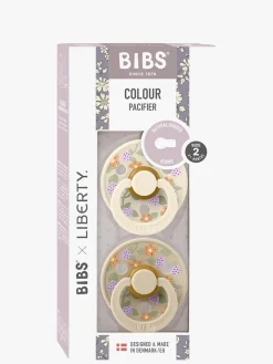 BIBS x Liberty Colour Strawberries Sut 2-pak Latex Str. 2, Ivory Mix