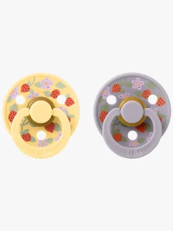 BIBS x Liberty Colour Strawberries Sut 2-pak Latex Str. 1, Pale Butter Mix