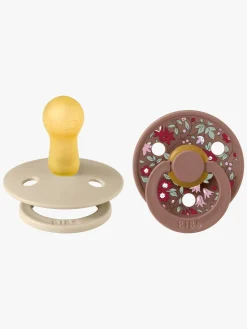 BIBS x Liberty Colour Sut 2-Pak Latex Str. 2 Rund, Chamomile Lawn/Woodchuck Mix