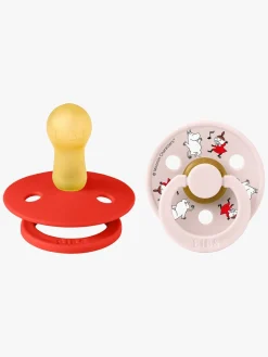 BIBS x Moomin Colour Dancing Sut 2-pak Latex Str. 2, Candy Apple