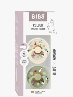BIBS x Moomin Colour Friends Sut 2-pak Latex Str. 2, Ivory