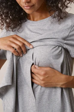 Boob Vente/Amme T-Shirt, Grey Melange