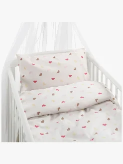 Borganäs Sengesæt Tremmeseng Hjärtrud 2-delt 100x130, Beige