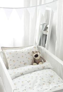 Borganäs Sengesæt Tremmeseng Lemons 100x130, Gul