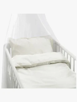 Borganäs Sengesæt Tremmeseng Humble 100 x 130 2-delt, Hvid