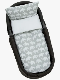 Borganäs Sengesæt Tremmeseng Elefant 70x80, Grå