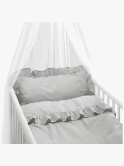 Borganäs Sengesæt Tremmeseng Flæser 130x100, Gråt