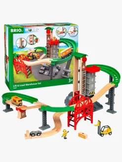 BRIO 33887 Togbane Løft & læs med lagerbygning