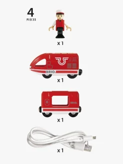 BRIO World 33746 Genopladeligt Tog Med USB