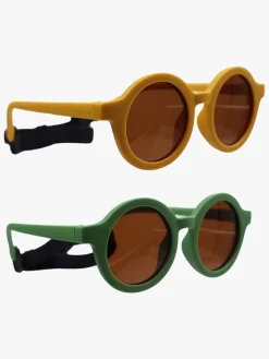 CarloBaby Fleksible Solbriller Luma 2-pak 0-3 År, Grøn/Gul