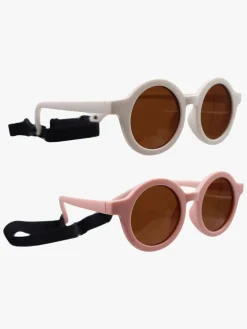 CarloBaby Fleksible Solbriller Luma 2-pak 0-3 År, Hvid/Lyserød