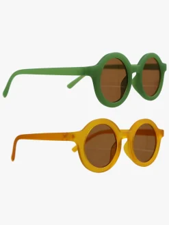 CarloBaby Solbriller Stråla 2-pak 3-6 År, Grøn/Gul