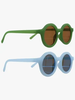 CarloBaby Solbriller Stråla 2-pak 3-6 År, Grøn/Blå