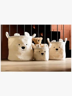 Childhome Opbevaringskurv 3-pak Teddy, Offwhite