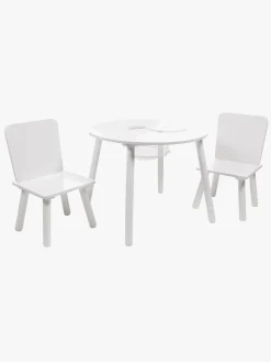 Cloudberry Castle BREE Bord & Stole med Opbevaring, Hvid