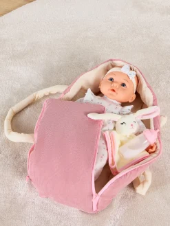 Cloudberry Castle Dukke med Bærekurv 40 cm, Pink