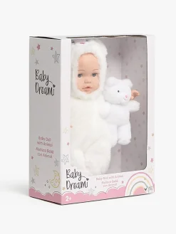 Cloudberry Castle Dukke med Dyredragt 40 cm, Hvid