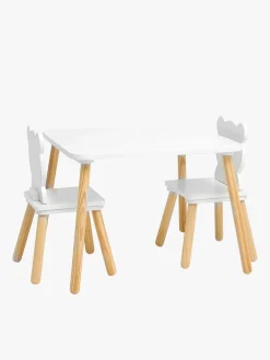 Cloudberry Castle WOODY Bord & Stole, Hvid