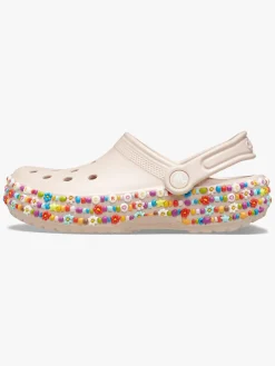 Crocs Classic Beaded Band Kids Clogs, Quartz