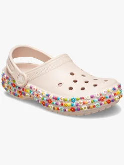 Crocs Classic Beaded Band Kids Clogs, Quartz