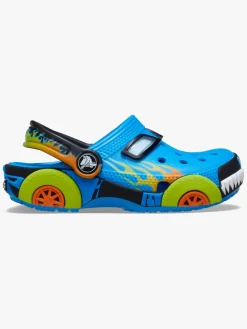 Crocs Classic IAM Monster Truck Kids Clogs, Neon Ocean
