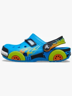 Crocs Classic IAM Monster Truck Kids Clogs, Neon Ocean
