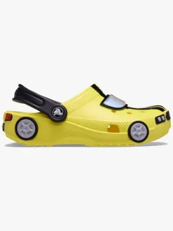 Crocs Classic IAM Race Car Kids Clogs, Cyber Yellow