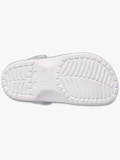 Crocs Classic Iridescent Glitter Kids Clogs, Hvid