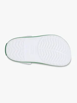 Crocs Crocband Clogs, White/Green Ivy