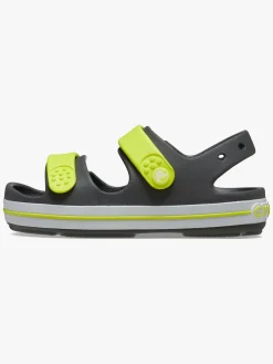 Crocs Crocband Cruiser Kids Sandaler, Slate Grey/Acidity