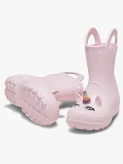 Crocs Handle It Kids Unicorn Gummistøvler, Pink Milk