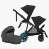 Cybex e-Gazelle S Søskendevogn inkl. Liggedel, Moon Black/Black