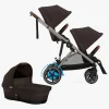 Cybex e-Gazelle S Søskendevogn inkl. Liggedel, Chocolate Brown/Taupe