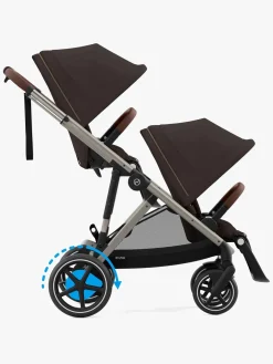 Cybex e-Gazelle S Søskendevogn, Chocolate Brown/Taupe