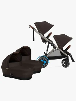 Cybex e-Gazelle S Tvillingevogn, Chocolate Brown/Taupe