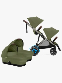 Cybex e-Gazelle S Tvillingevogn, Moss Green/Taupe