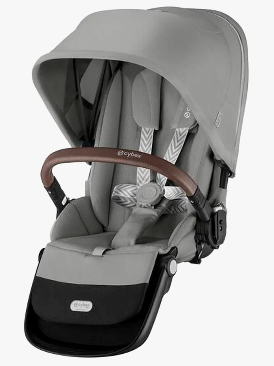 Cybex e-Gazelle S Tvillingevogn, Stone Grey/Silver
