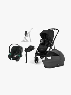 Cybex GAZELLE S Duovogn inkl. Cybex Aton B2 i-Size Autostol Baby inkl. Base, Moon Black/Black