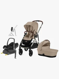 Cybex GAZELLE S Duovogn inkl. Maxi-Cosi CabrioFix Autostol Baby & Base, Almond Beige/Taupe