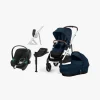 Cybex GAZELLE S Duovogn inkl. Cybex Aton B2 i-Size Autostol Baby inkl. Base, Ocean Blue/Silver