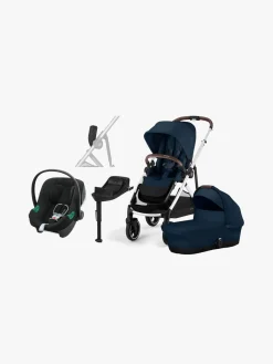 Cybex GAZELLE S Duovogn inkl. Cybex Aton B2 i-Size Autostol Baby inkl. Base, Ocean Blue/Silver
