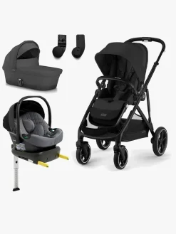 Cybex GAZELLE S Duovogn inkl. Beemoo Route i-Size Autostol Baby & ISOFIX Base, Moon Black/Mineral Grey
