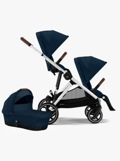 Cybex GAZELLE S Søskendevogn, Ocean Blue/Silver