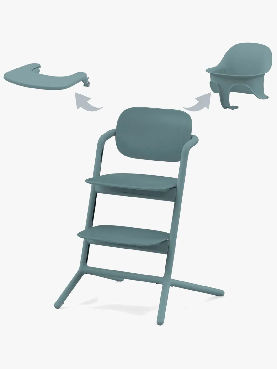 Cybex Lemo 3-in-1 Højstol inkl. Babysæt og Bakke, Stone Blue